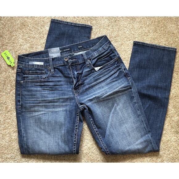 NWT BKE Buckle Jake Straight Leg Jeans Mens 33x32 Dark Wash Blue Premium Denim - Picture 3 of 7